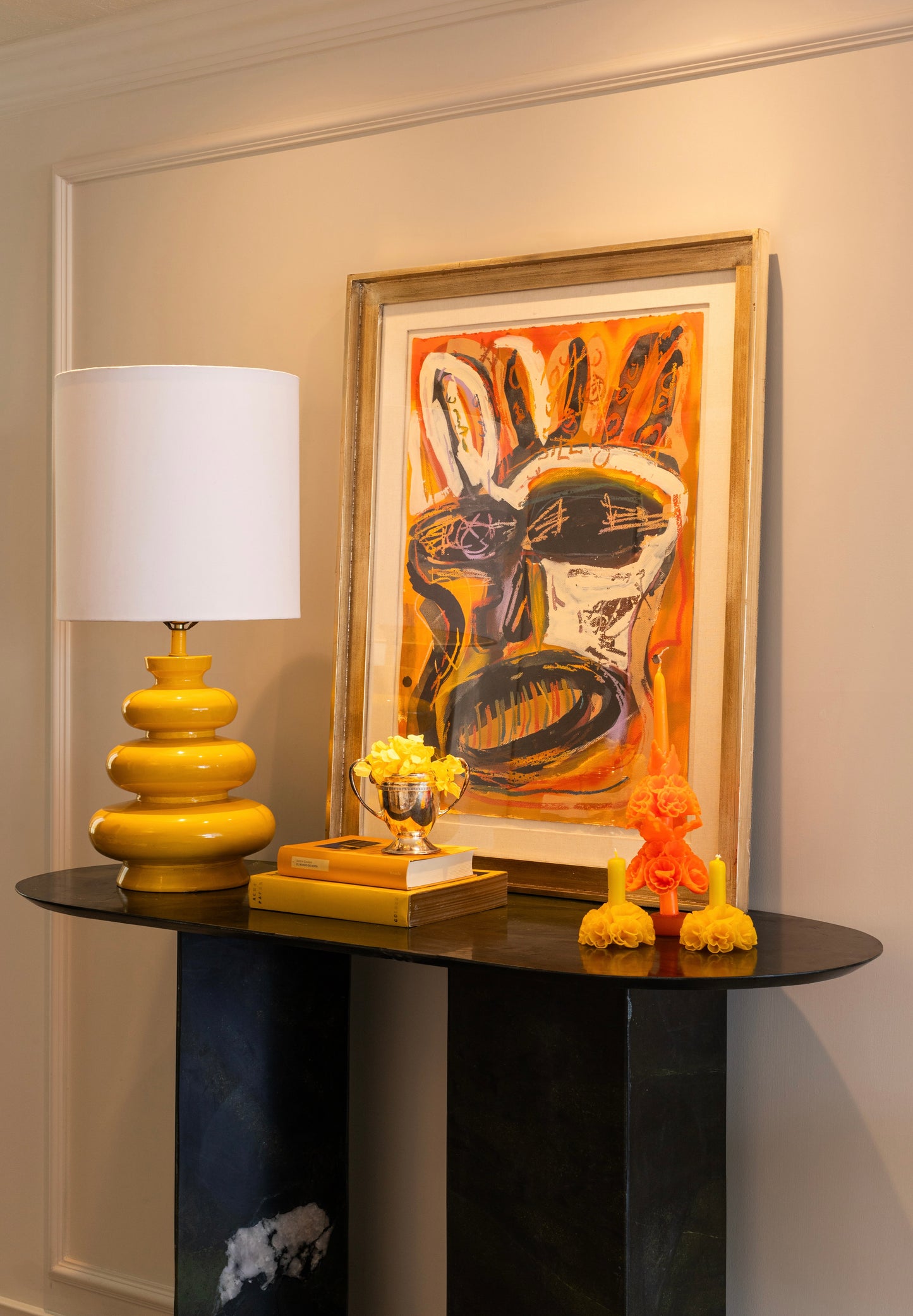 Obra Conejo en llamas